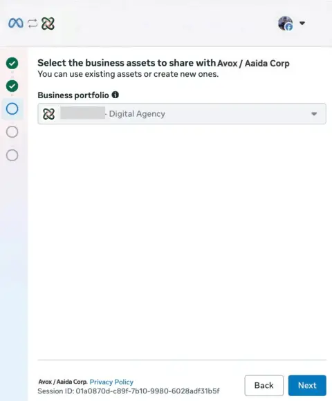 Select the business portfolio